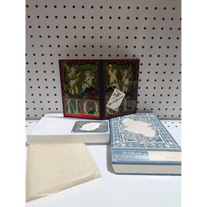 Seriglass‎ Yorkraft Noel Christmas Card Holder Angels Stained Glass Style 1977